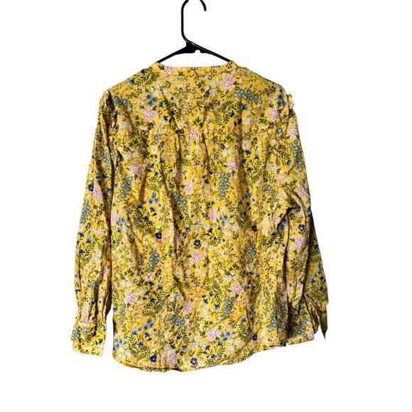 Old Navy Women's Yellow Floral Long Sleeve Lightweight Top - Picture 3 of 8
